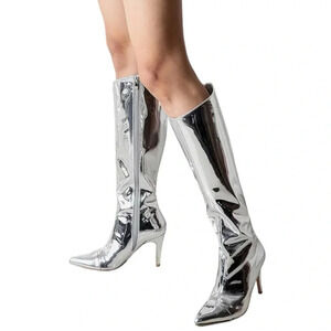 NEW Shoe'N Tale Women's Knee High Boots Pointed Toe Stiletto Party Dress Shoe